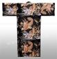 Preview: Damen Kimono Morgenmantel Drachen Tiger schwarz-braun